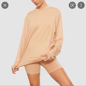 Skims boyfriend long sleeve tee in Mica